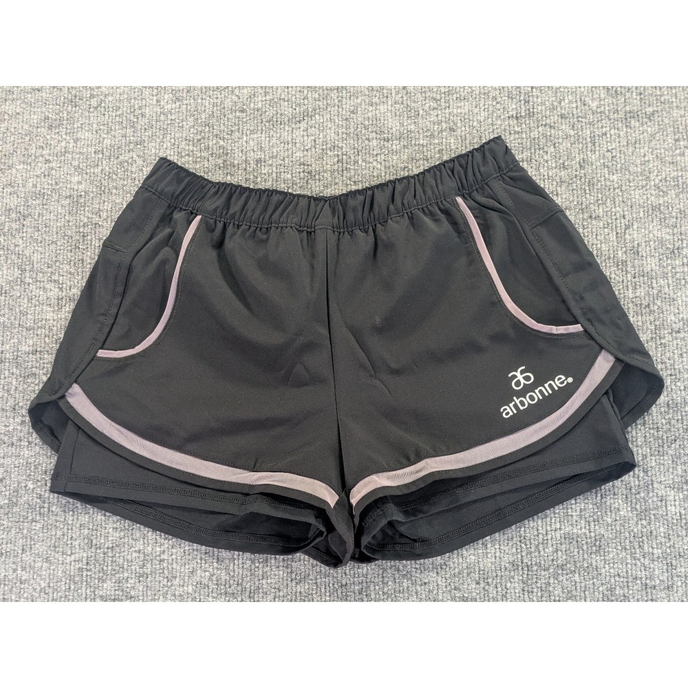 Arbonne Athletic Lined Running Shorts Women's Size XS Black New Without Tags